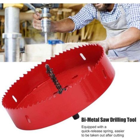 Scie Cloche - Acier Rapide M42 - Pour Perceuse À Main Ou Sur Établi - Diamètre 165 Mm - Pour Bois Acrylique Aluminium Et Tôles (1/4)
