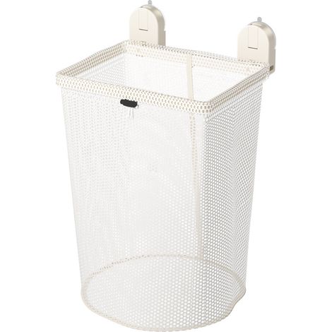 Panier à linge à ventouse, panier à linge sale mural en acier au carbone peu encombrant pour salle de bain, chambre à coucher et buanderie (1/5)