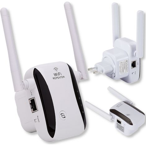 Repetidor Wi-Fi LAN 300Mbps 2 Antenas Extensor de Alcance (1/5)