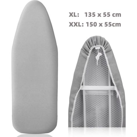 Housse de table à repasser pour fers à vapeur, disponible en 2 tailles, 100 % coton, XL/XXL