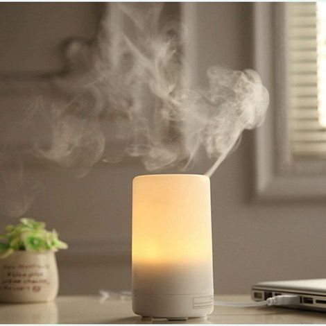 Diffusore di oli essenziali, umidificatore d'aria a nebbia fredda da 100 ml con spegnimento automatico per camera da letto, ufficio, spa, yoga (1/4)