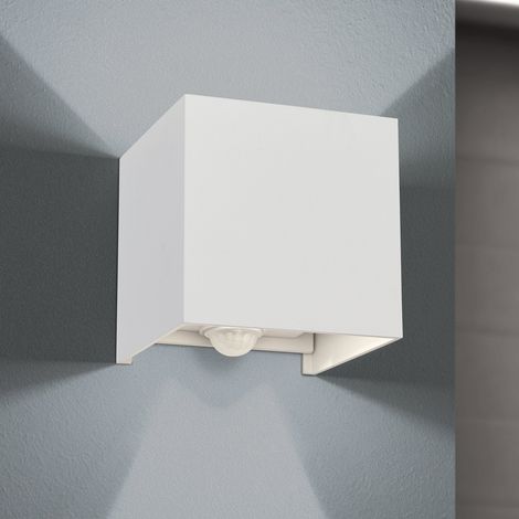 [GEBRAUCHT] B-Ware Orion Wandleuchte Außenlampe Led Bewegungsmelder Aluminium Weiß Cube S (1/2)