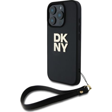 Schutzhülle für iPhone 16 Pro Max, Hartschalenetui mit Handschlaufe, dkny Schwarz (1/5)