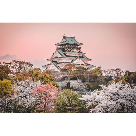 Papier peint panoramique - Temple Japonais - 130 cm x 87 cm (1/2)