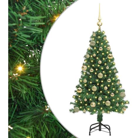 Artificial Christmas Tree with 150 LEDs with Stand Green 120 cm vidaXL