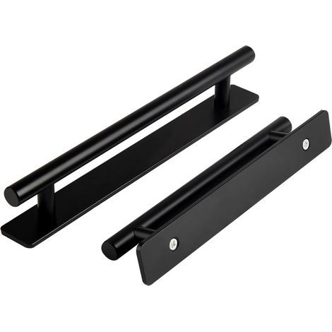 Set mit 2 selbstklebenden Möbelgriffen, 150 mm Schiebetürgriffe für Schubladen, Küchenschränke, Wohnaccessoires, Schwarz (1/3)