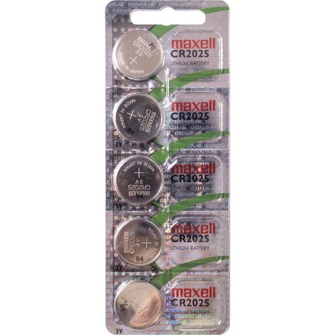 Pilas de Botón de Litio Maxell CR2025 3V 3 V CR2025 (5 Unidades) (5pcs) (1/4)