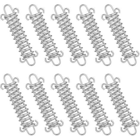 RHG Tendeur Ressort, 10 Pcs Boucle de Corde de Ressort, Boucles à Ressort de Tente, Ressort Absorbeur, Ressort de Tension pour Voile dOmbrage, Bâche, Tente, Grille Métallique (1/5)