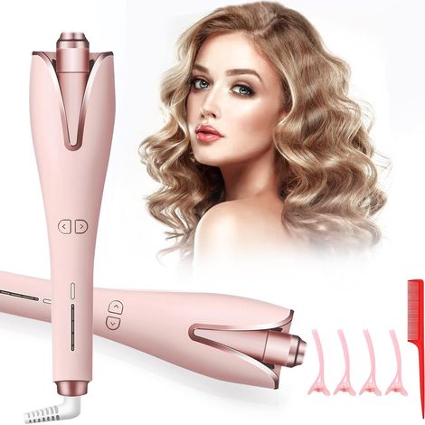 Fer à Friser Automatique, Anti-Emmêlement, Boucleur a Cheveux Céramique Avancée, Câble Anti-emmêlement Rotatif à 360° Alimentation Sans Interruption Appareils et Outils de Coiffure