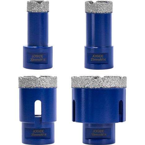 Foret à Diamant Carrelage 20 25 35 50 mm x M14,Foret Diamanté pour Céramique Porcelaine Marbre Granit Perçage à Sec M14 Filetage (1/5)