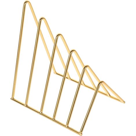 Organisateur de Fichiers en Fer Coins Ronds, Présentoir à Livres Simple et Élégant pour Bureau à Domicile, Support Pratique pour Cds et Vinyles (1/5)