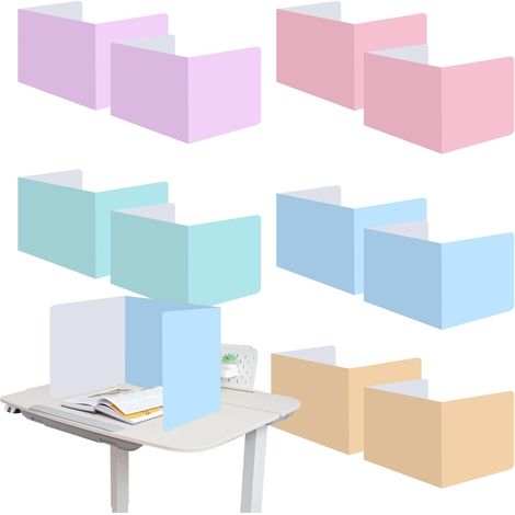 10 Pack Office Dividers with Privacy Screen for School Multi-purpose U-shaped Table Divider Learning Desk Primary School for Classroom (1/5)