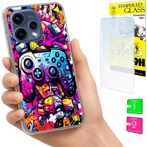 Custodia per Oppo Reno 15 5G, cover fotografica, cover posteriore + vetro 9H (1/5)