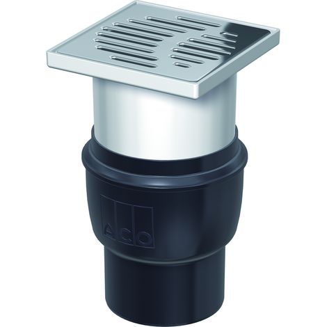 ACO Easy-Flow Bodenablauf DN100/150x150/90Grad/1,6l/s Kst/ K3/ Halter./ WS50, 2810.55.77