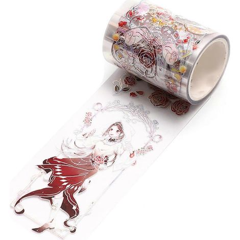 Ruban décoratif transparent en PET, procédé d'estampage stéréoscopique, pour manuels scolaires. (1/4)