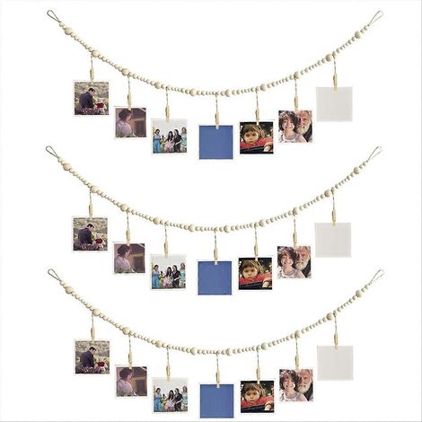 Lot de 3 décorations murales suspendues P o Display, panneau mural design pour intérieur, ensemble de 3 pièces, style moderne, accroche facile, idéal salon ou chambre (1/5)