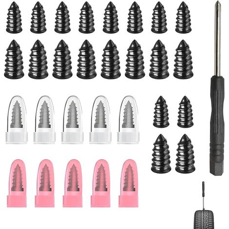 Kit Reparation Pneu Voiture Vis Crevaison Tournevis Meche Auto Moto Anti Tracteur Tondeuse Boite (1/5)