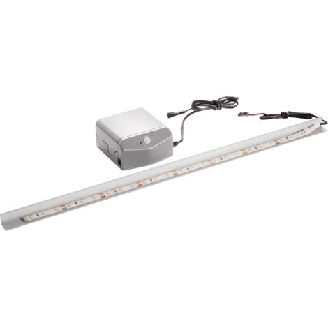 FACKELMANN LED-Waschbeckenbeleuchtung Mini Einbau-Set / Maße: ca. 45 cm breit / batteriebetriebenes BackLight Mini für Glasbecken / hochwertiges LED-Band für Waschtisch aus Glas / inklusive Batterien"