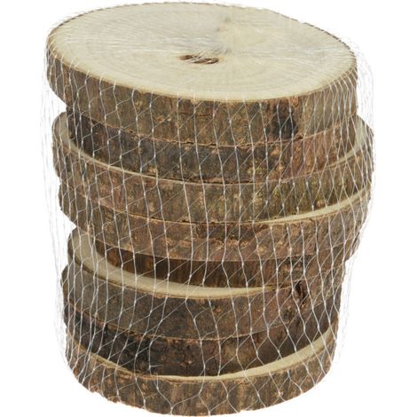 Set de 8 Dessous de Verres Ronds en Bois - 8cm (1/3)