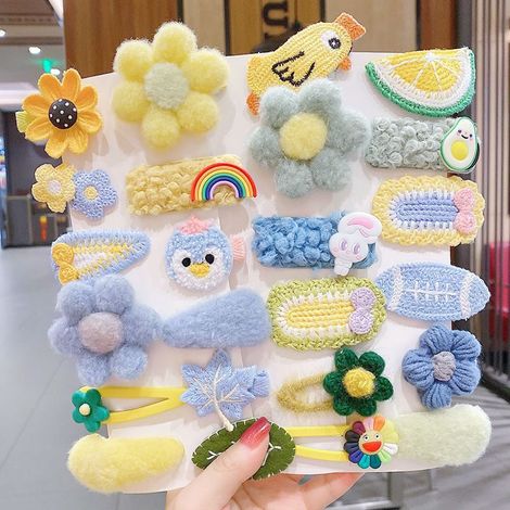 Juego de 27 pinzas para el cabello de bebé niña, accesorios coloridos y adorables  Multicolor (1/5)