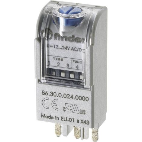 Finder 86.30.0.024.0000T 86.30.0.024.0000T Temporizzatore multifunzione 1 pz. Intervallo di tempo: 0.05 - 360000 s