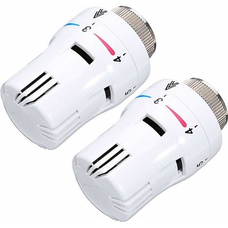MINKUROW - Válvula Termostática Para Radiador, 2 Unidades, Control De Temperatura De Calefacción De Cabezal De Repuesto, Válvulas Eléctricas De Calefacción De Suelo, Actuador Térmico De Radio Duradero (1/5)