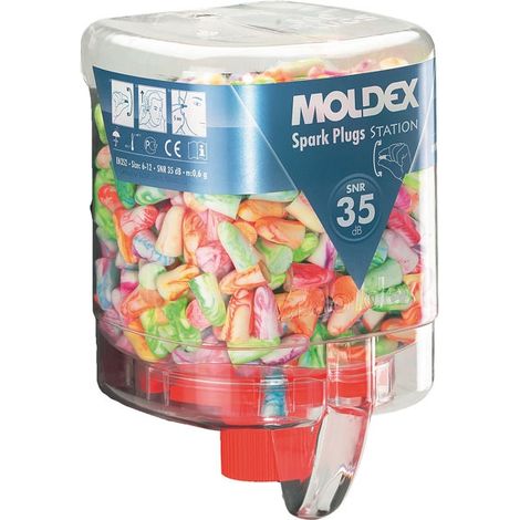 MOLDEX Spender 7825 incl. 250 Paar Spark Plugs Gehörschutz-Stöpseln