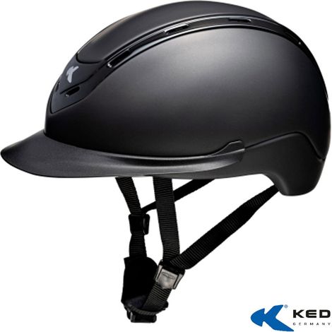 52-58 cm, nero opaco: KED NOMIC verstellbarer Reithelm homologiert VG1 MATT