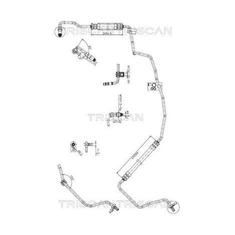 Tuyau hydraulique, direction TRISCAN 8516 28011 PEUGEOT 4014.Y1