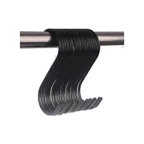 20 S-Haken – S-Haken – Aufhängehaken – Haken – Schwarz – 88 mm – Metall