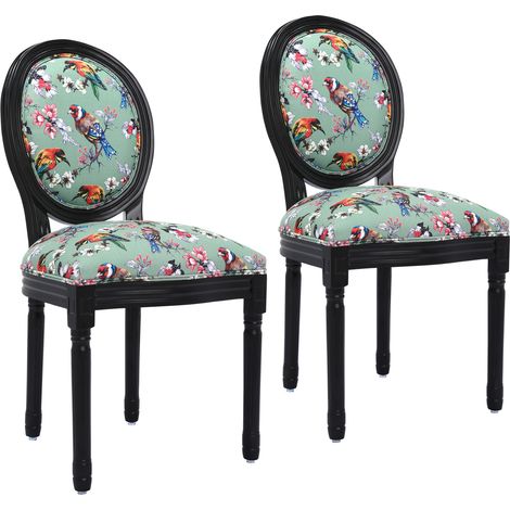 Lot de 2 Chaises de Salle à Manger en Bois – Élégance Bohème et Confort Douillet (1/5)