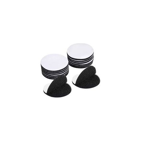 15 Pièces Noir Scratch Autocollant Double Face,Bande Auto-Adhésif, Adhesif Double Face Extra Fort, Rond (5 x 5cm) (1/5)