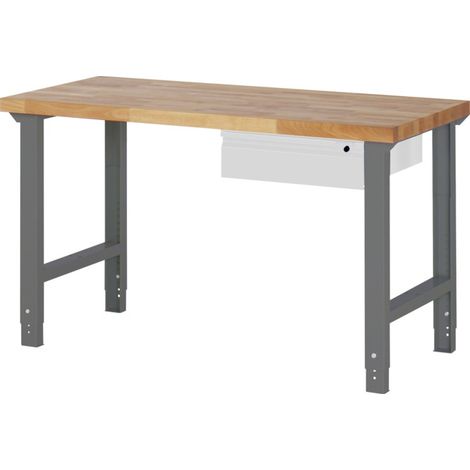 Etabli réglable en hauteur STIER Premium avec 1 tiroir, lxPxH 1 500x700x790-1 140 mm (1/5)