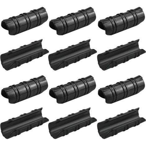 Carte de pressage pour abri de jardin Moustiquaire Filet d'ombrage Support de carte d'accessoires pour abri de jardin-Noir,12pcs (1/5)
