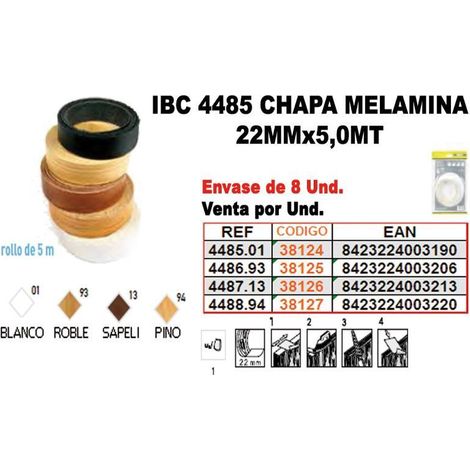 FPLUS baja ibc 4-486 chapa melamina 22mmx5,0mt 93robl , baja ibc 4-486 chapa melamina 22mmx5,0mt 93robl