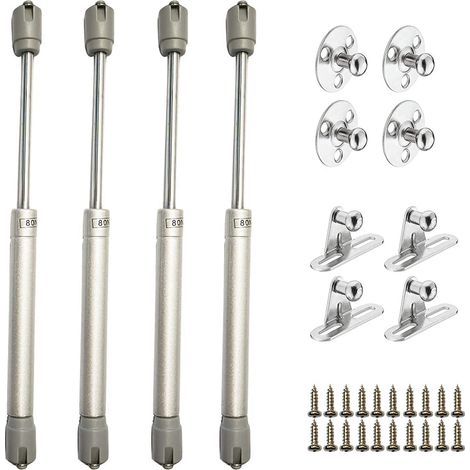 Tige hydraulique pour armoire - Ressort à gaz hydraulique pour meuble - Amortisseur 80 N - 4 pièces (1/5)