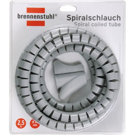 BRENNENSTUHL - GAINE SPIRALE - DIAMETRE 20MM - LONGUEUR 2,5M - GRIS 1164360 (1/5)