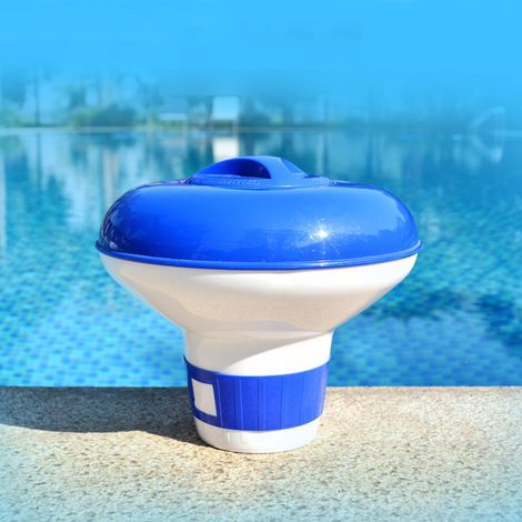 Distributeur de produits chimiques pour piscine offrant du chlore flottant pour piscines intérieures et extérieures (1/5)