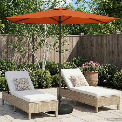 Paraguas de Jardín con Base 270 x 270 cm Poliéster Rectangular