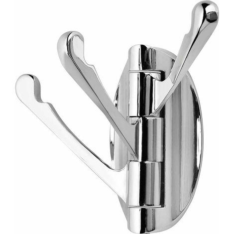 ZVD Porte-Manteau Mural Pivotant En Acier Inoxydable Avec 3 Bras Pliable, Cintre Suspendu/Patère/Porte-Serviette À Rotation 180° Pour Salle De Bain Cuisine Garage Cintre (Chrome Poli) (1/4)
