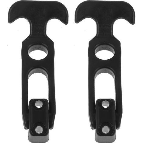 Lot de 2 loquets de capot de voiture à poignée flexible, robustes, avec poignée en T, pour coffre à outils ou armoire.
