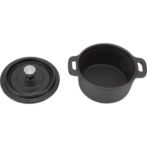 Cocotte en Fonte Traditionnelle Double Poignée Ergonomique Isolante avec Couvercle 20CM (1/5)