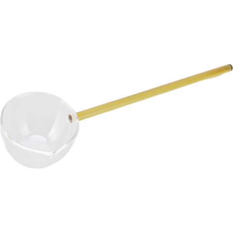 Hochtemperaturbeständiger Glas-Rührlöffel, schlicht, 100 ml, für Kaffee und Tee, ideal für Restaurants und Zuhause (gelb). (1/5)