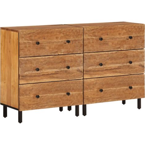 Maison Exclusive - Credenze 2pz 60x33x75 cm in Legno Massello di Acacia