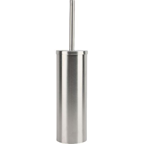 Brosse WC déodorante pour salle de bain, acier inoxydable 304, ergonomique, sur pied, argentée (1/5)