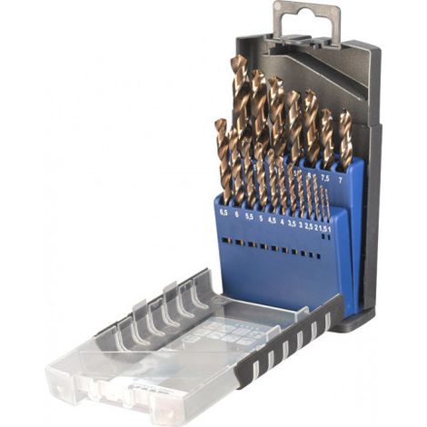 KWB Juego de 19 brocas HSS cobalto bronce 1-10 mm (1/4)