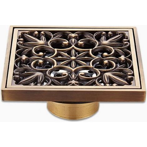 Shower Drainer Drainer Bathroom Toilet Kitchen Balcony Deodorant Waste Drain Grate Strainer Cover Creative Contemporary Brass 1pc Floor-standing, Gold