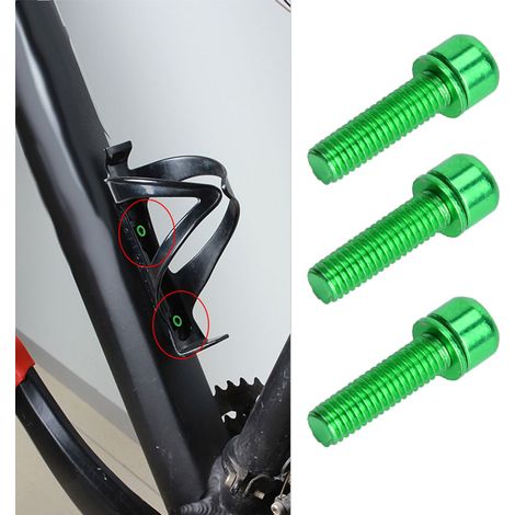 6 Pièces Boulons Titane M5x25mm pour Support Bouteille Vélo (Vert) (1/4)