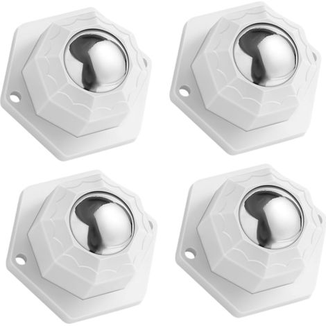 4pièces Lot De Roulettes Pivotantes Autocollantes Degrés Roulettes De Remplacement Pour Meubles De Maison (1/5)