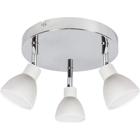 Plafonnier LED Candellux Roy 3x5W chrome/blanc 32cm